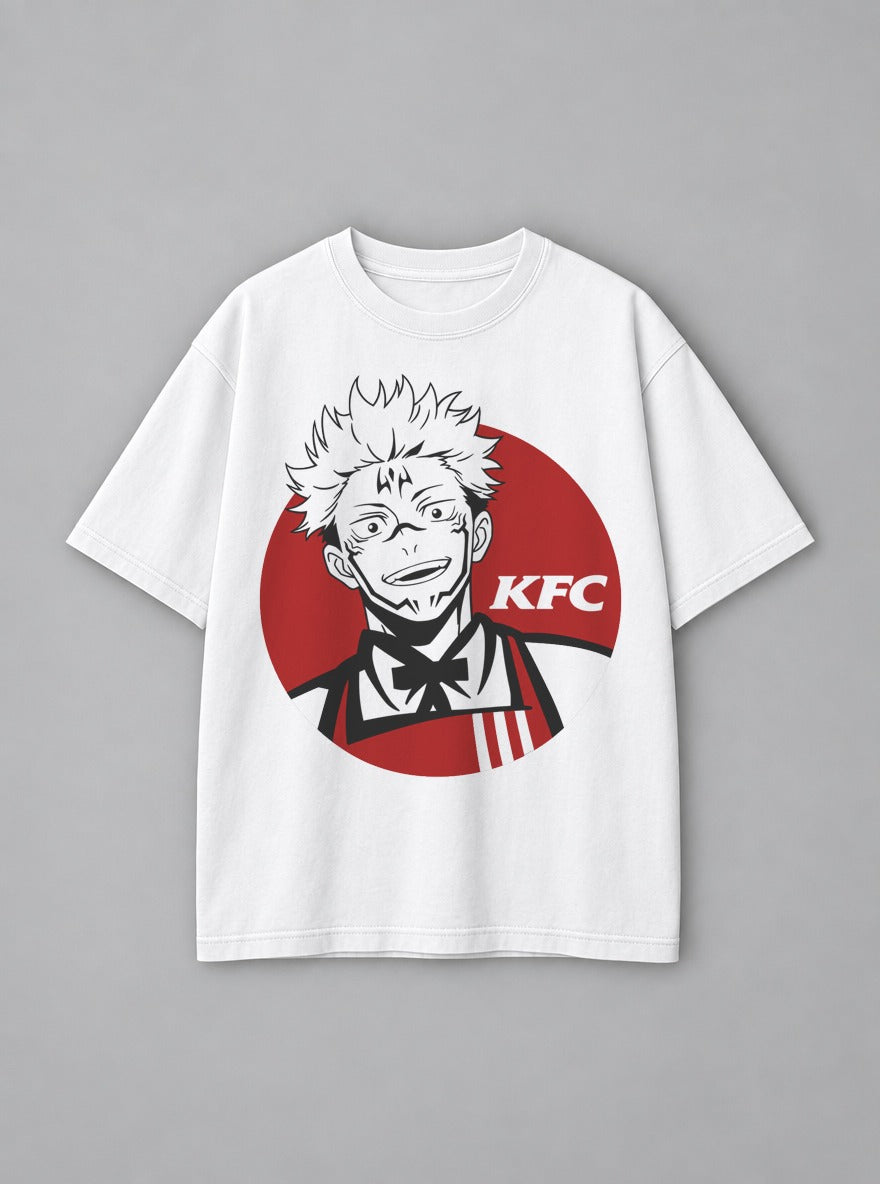 KFC Sukuna – White Tee – mockup | Jujutsu Kaisen
