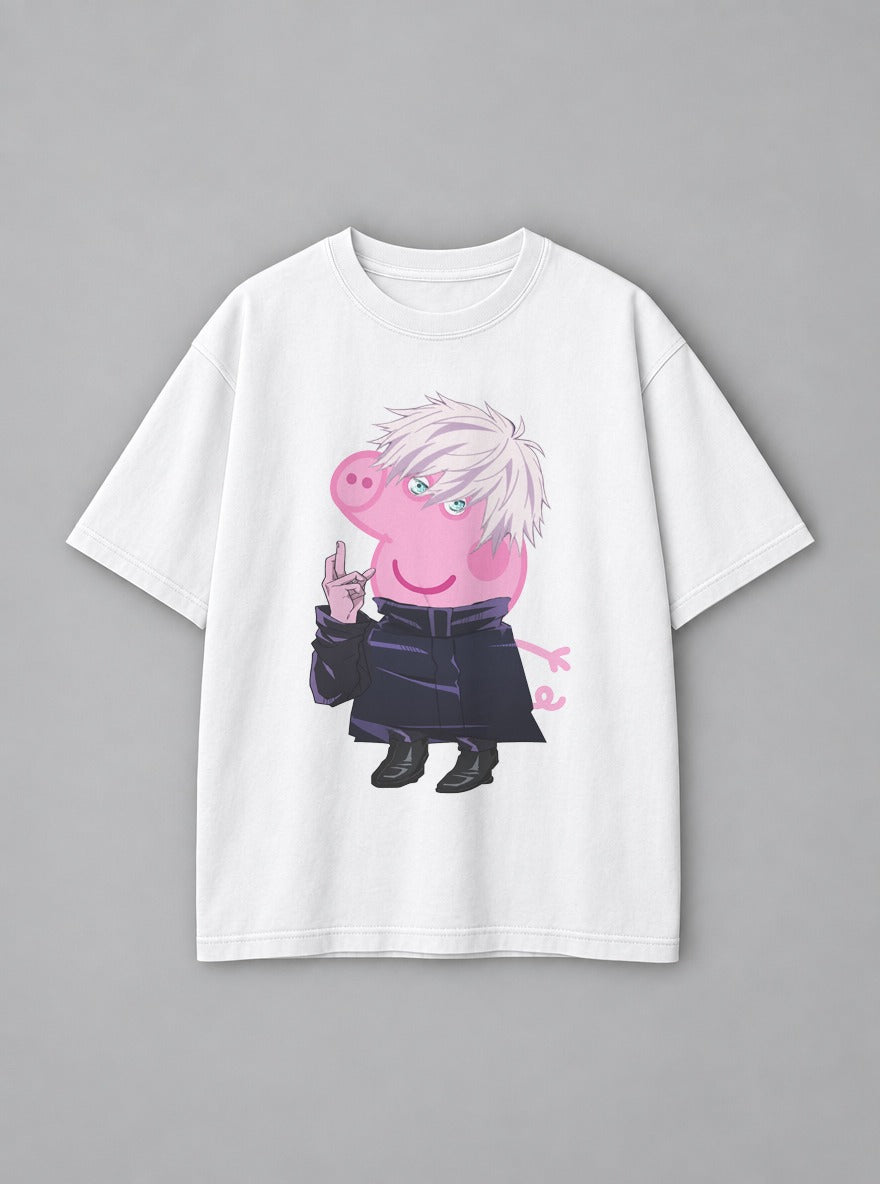 Peppa Gojo – White Tee – mockup | Jujutsu Kaisen