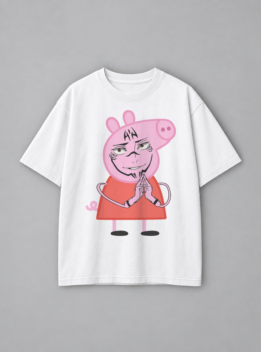 Peppa Sukuna – White Tee – mockup | Jujutsu Kaisen