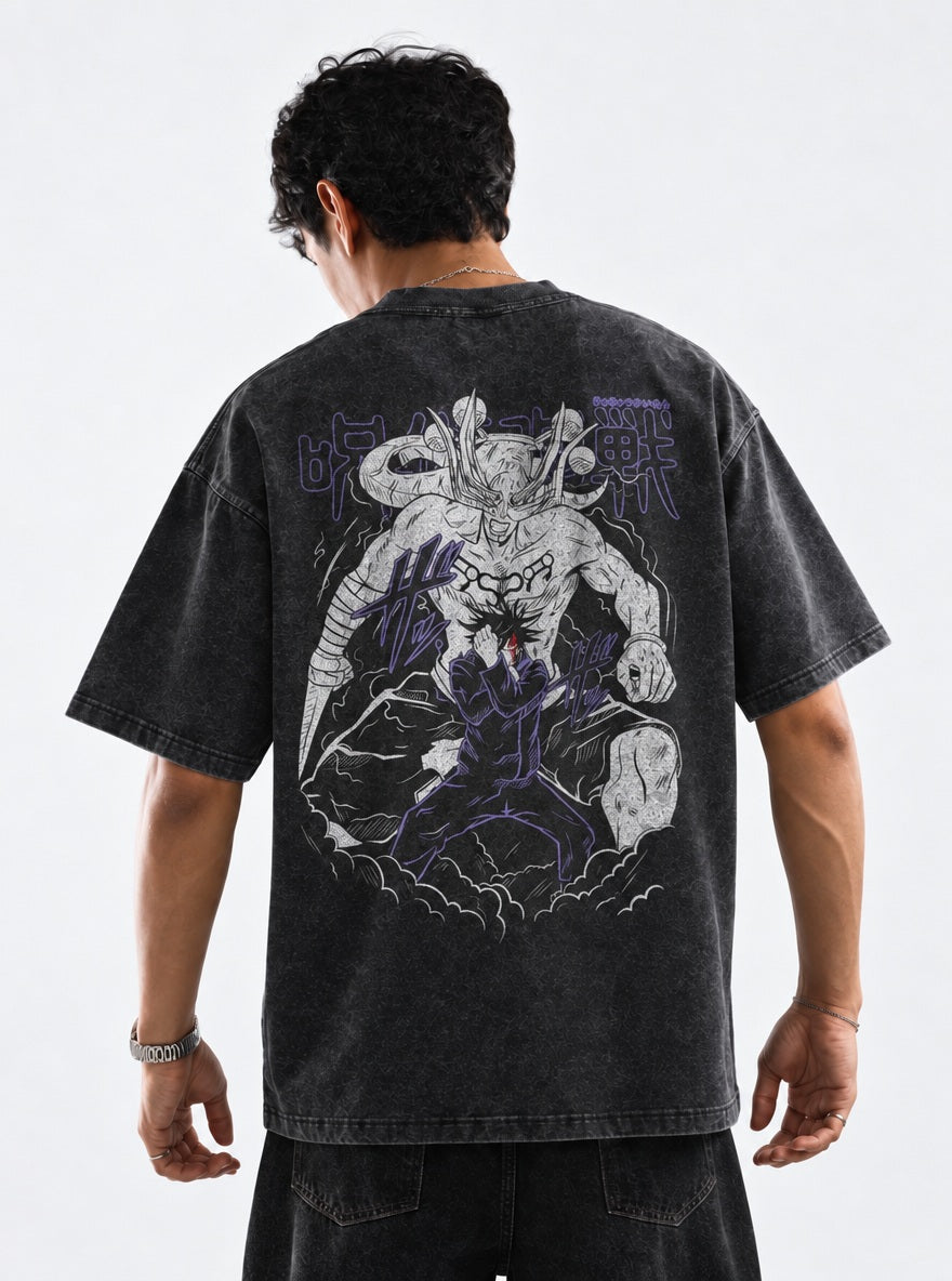 Megumi & Mahoraga – T-Shirt – model shot | Jujutsu Kaisen