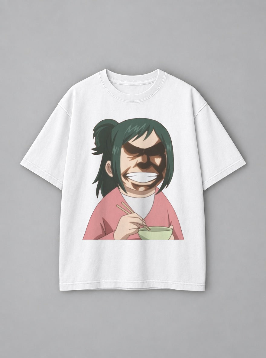 Shadow Grin Maki – White Tee – mockup | Jujutsu Kaisen