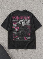 Yuji & Sukuna Pink – T-Shirt – flat-lay | Jujutsu Kaisen