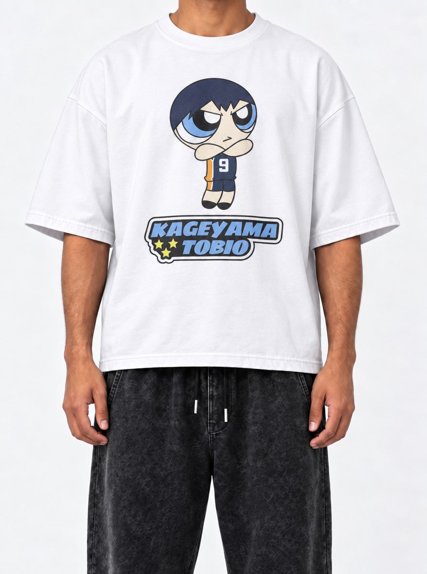Kageyama Tobio – White Tee – model shot | Meme Tees