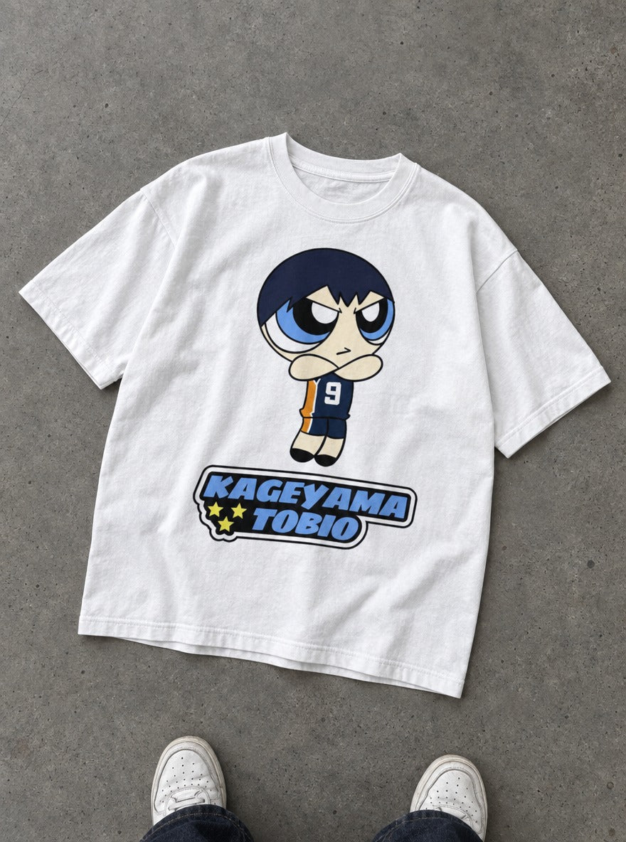 Kageyama Tobio – White Tee – flat-lay | Meme Tees