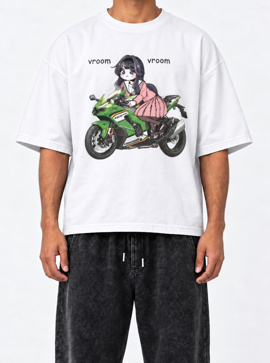 Kawaguri – White Tee – model shot | Meme Tees