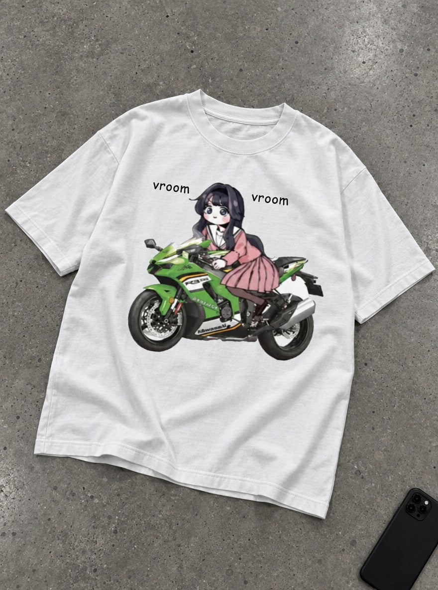 Kawaguri – White Tee – flat-lay | Meme Tees