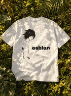 L Esbian – White Tee – flat-lay | Meme Tees