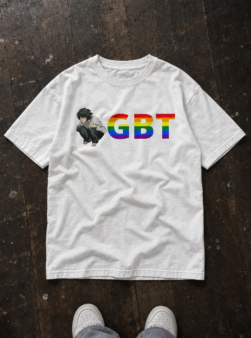 LGBT – White Tee – flat-lay | Meme Tees