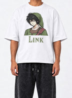 Link Lawliet – White Tee – model shot | Meme Tees