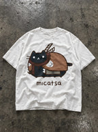Micatsa – White Tee – flat-lay | Meme Tees