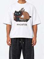 Micatsa – White Tee – model shot | Meme Tees
