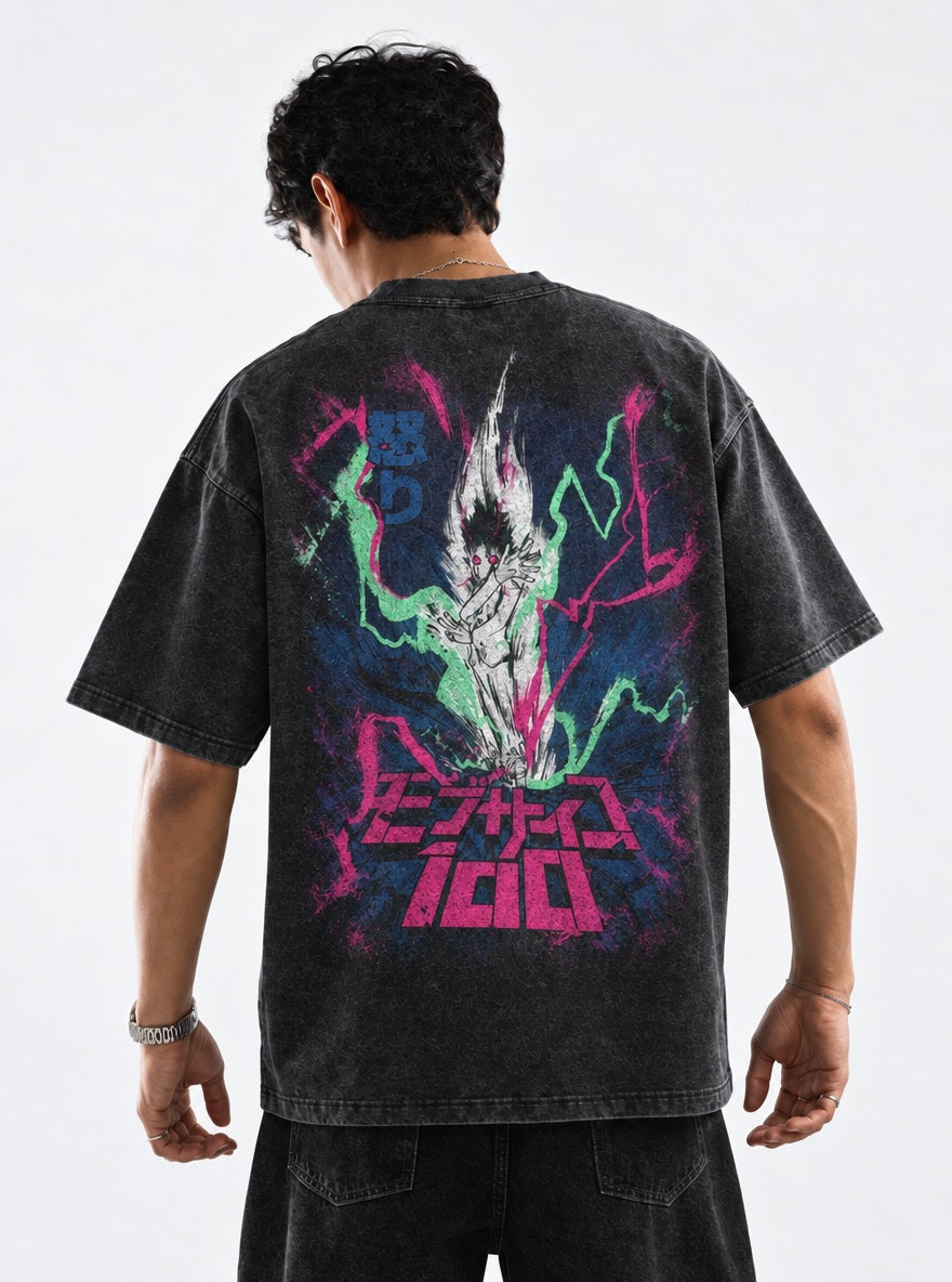 Mob Fury – T-Shirt – model shot | Mob Psycho 100