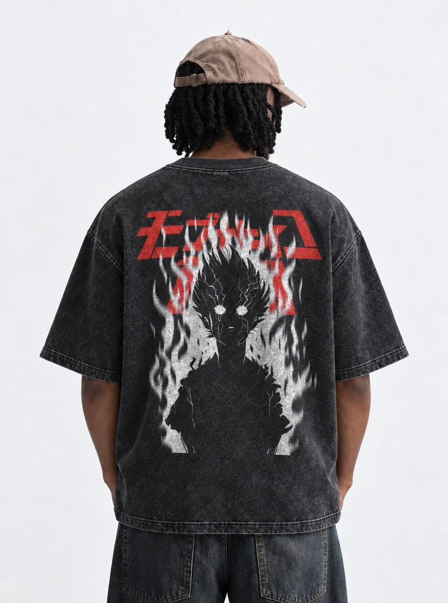 Mob Shadow Rage – T-Shirt – model shot | Mob Psycho 100