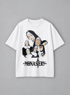 Monastery – White Tee – mockup | Meme Tees