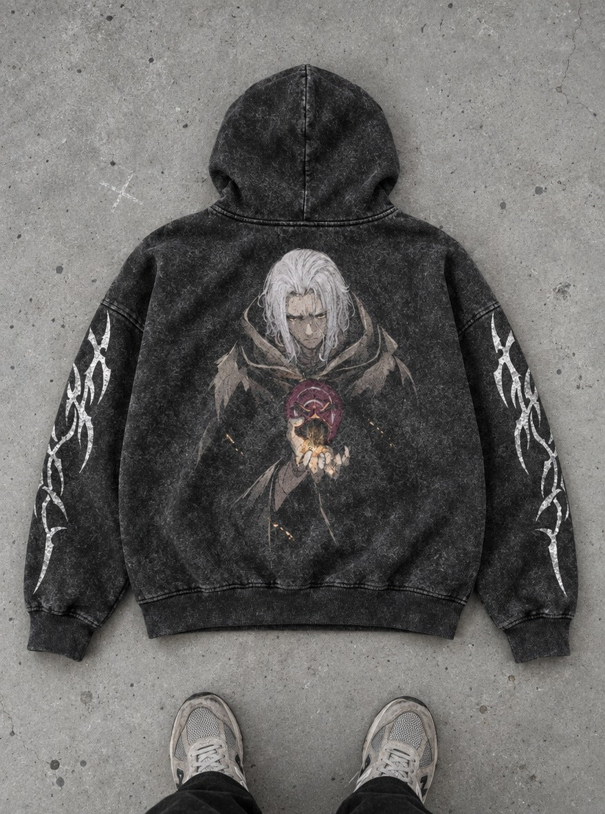 Ashen Keeper – Hoodie – flat-lay | Mushoku Tensei