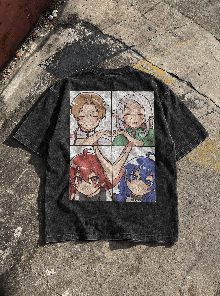 Heartbound Quartet – T-Shirt – flat-lay | Mushoku Tensei