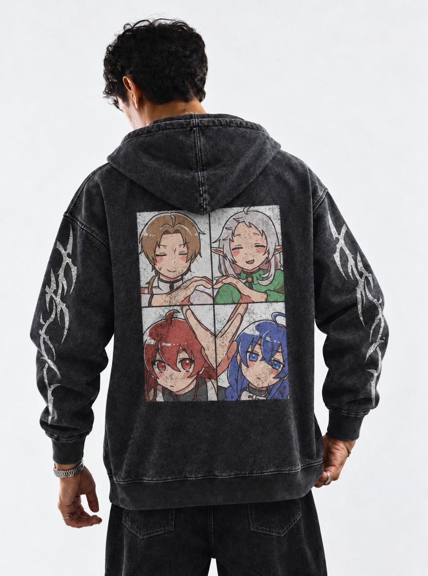 Heartbound Quartet – Hoodie – model shot | Mushoku Tensei