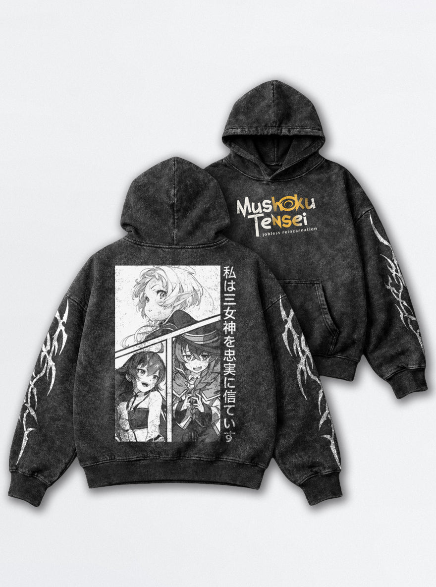 Panel Harmony – Hoodie – mockup | Mushoku Tensei