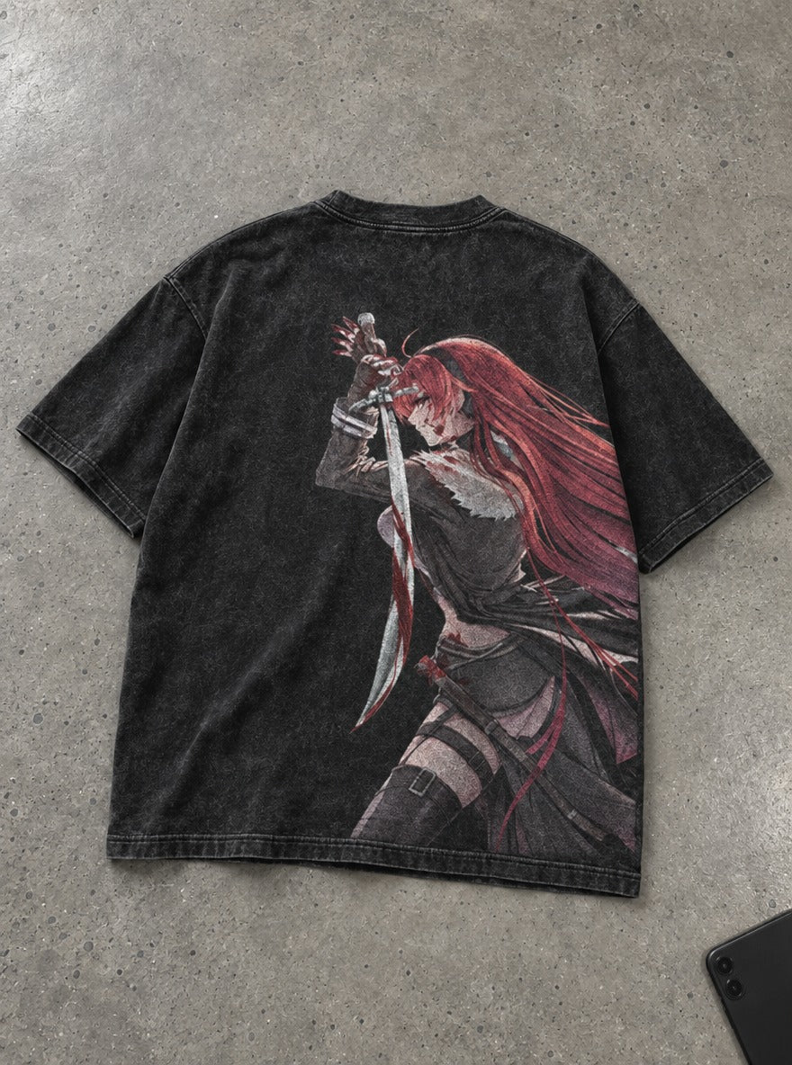 Scarlet Fury – T-Shirt – flat-lay | Mushoku Tensei