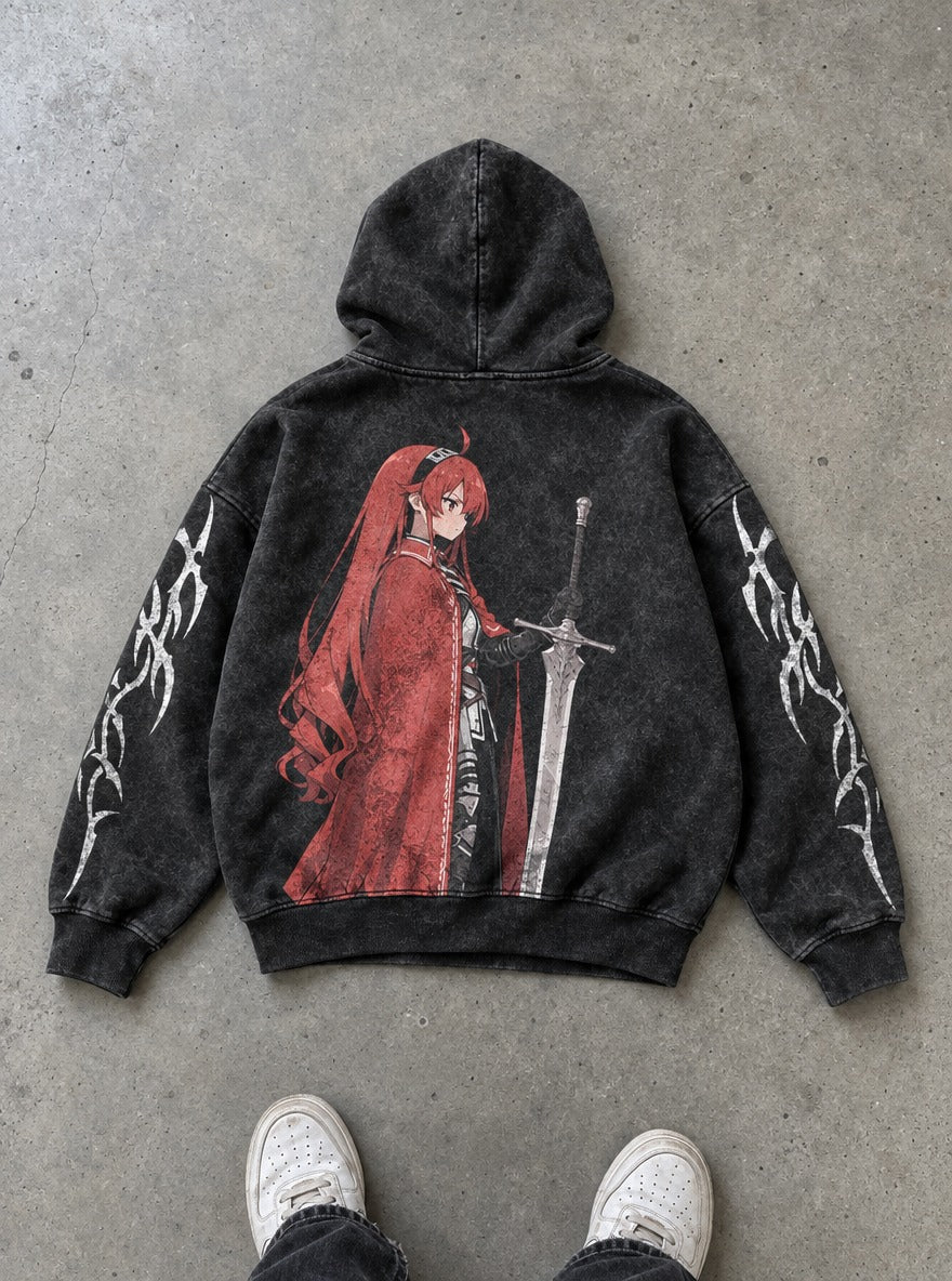 Scarlet Knight – Hoodie – flat-lay | Mushoku Tensei