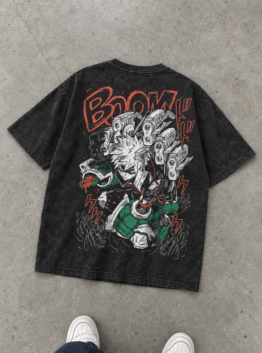 Bakugo Boom – T-Shirt – flat-lay | My Hero Academia