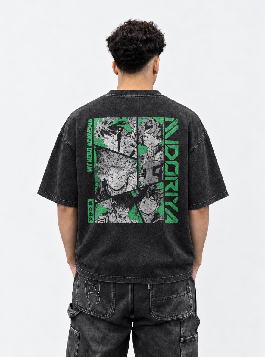 Midoriya Panels – T-Shirt – model shot | My Hero Academia