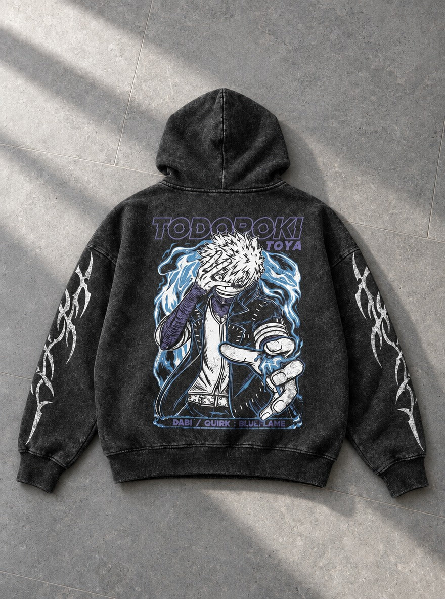 Dabi Blueflame – Hoodie – flat-lay | My Hero Academia