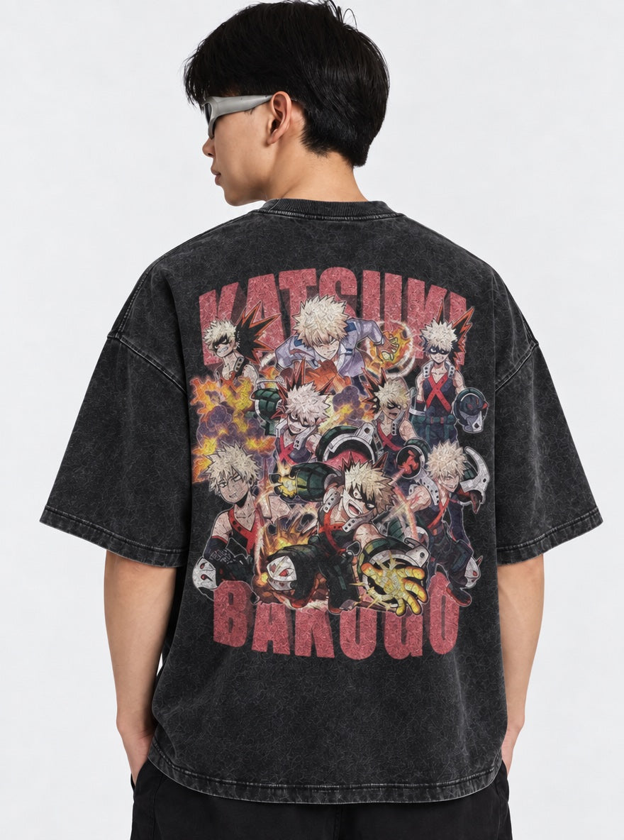 Katsuki Bakugo – T-Shirt – model shot | My Hero Academia