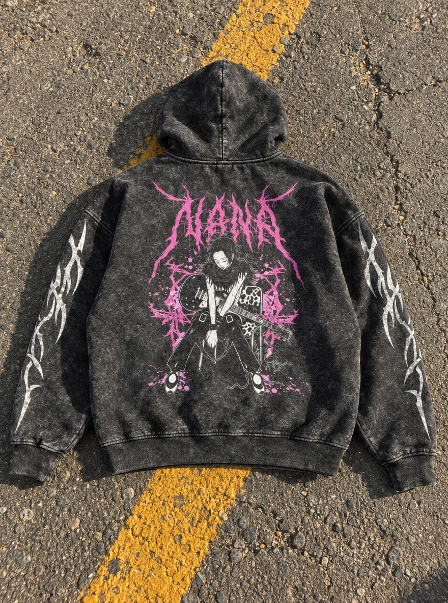 Guitar Splatter – Hoodie – flat-lay | Nana