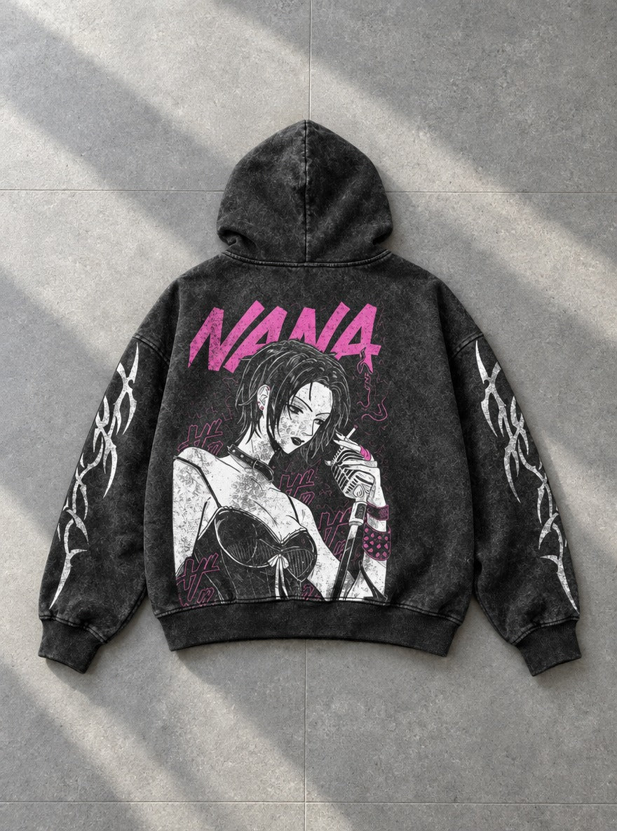 Mic Smoke – Hoodie – flat-lay | Nana