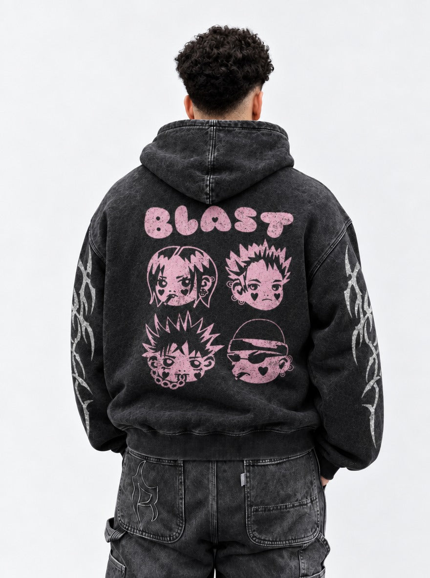 Pink Chibi – Hoodie – model shot | Nana