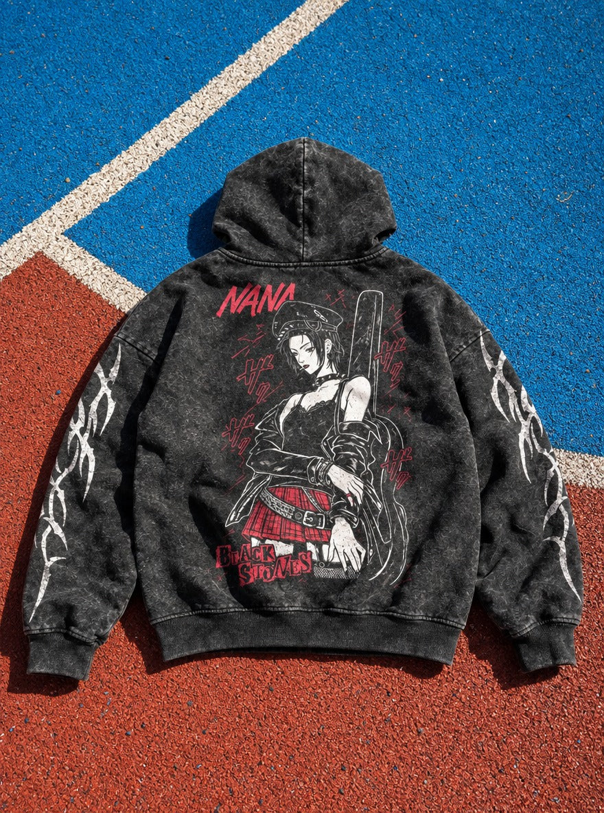 Plaid Rebel – Hoodie – flat-lay | Nana