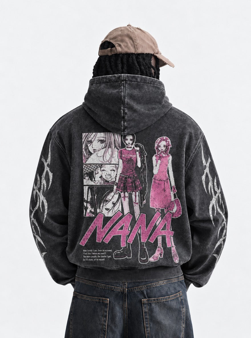 Twin Contrast – Hoodie – model shot | Nana