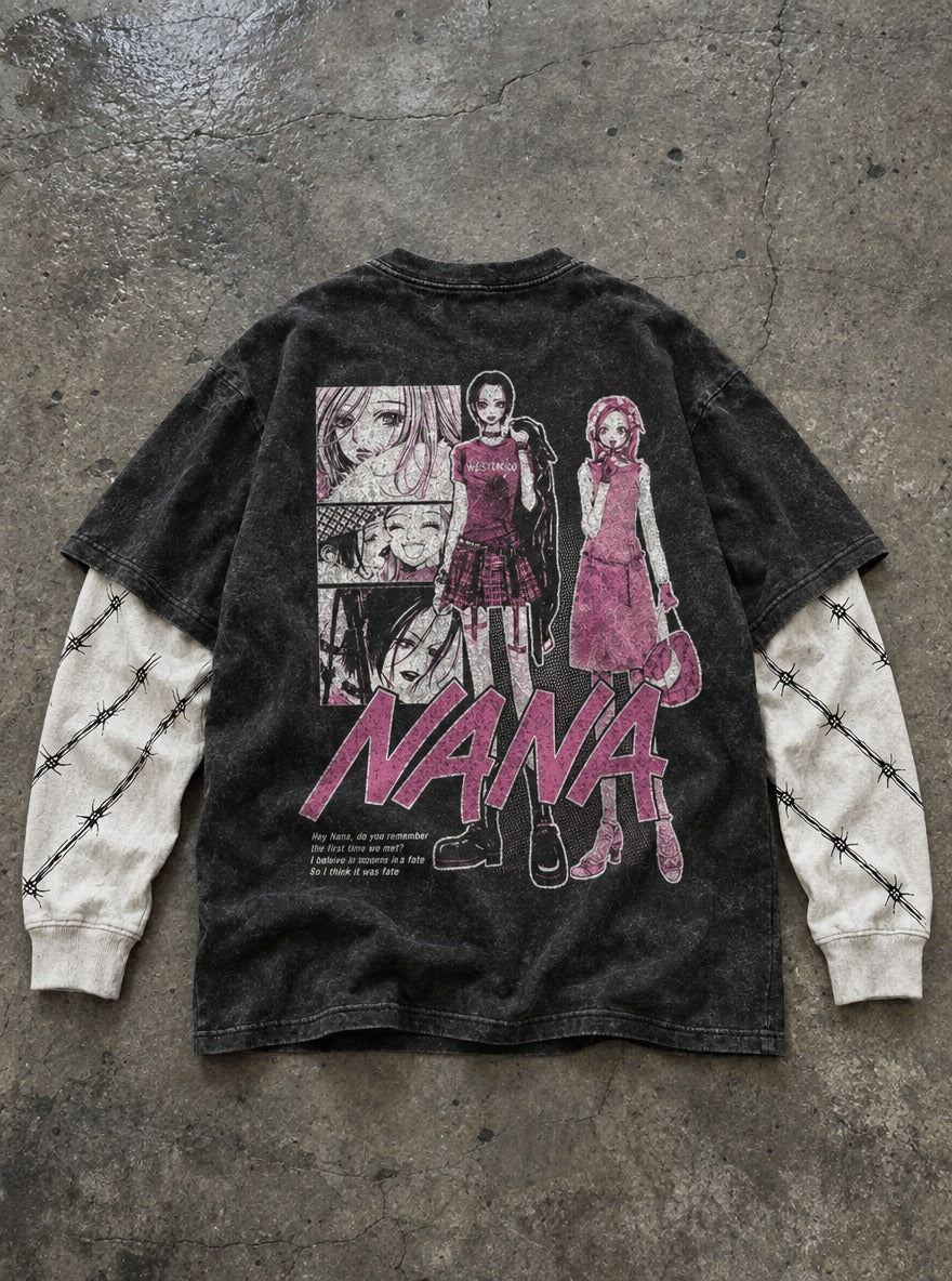 Twin Contrast – Double Sleeves – flat-lay | Nana