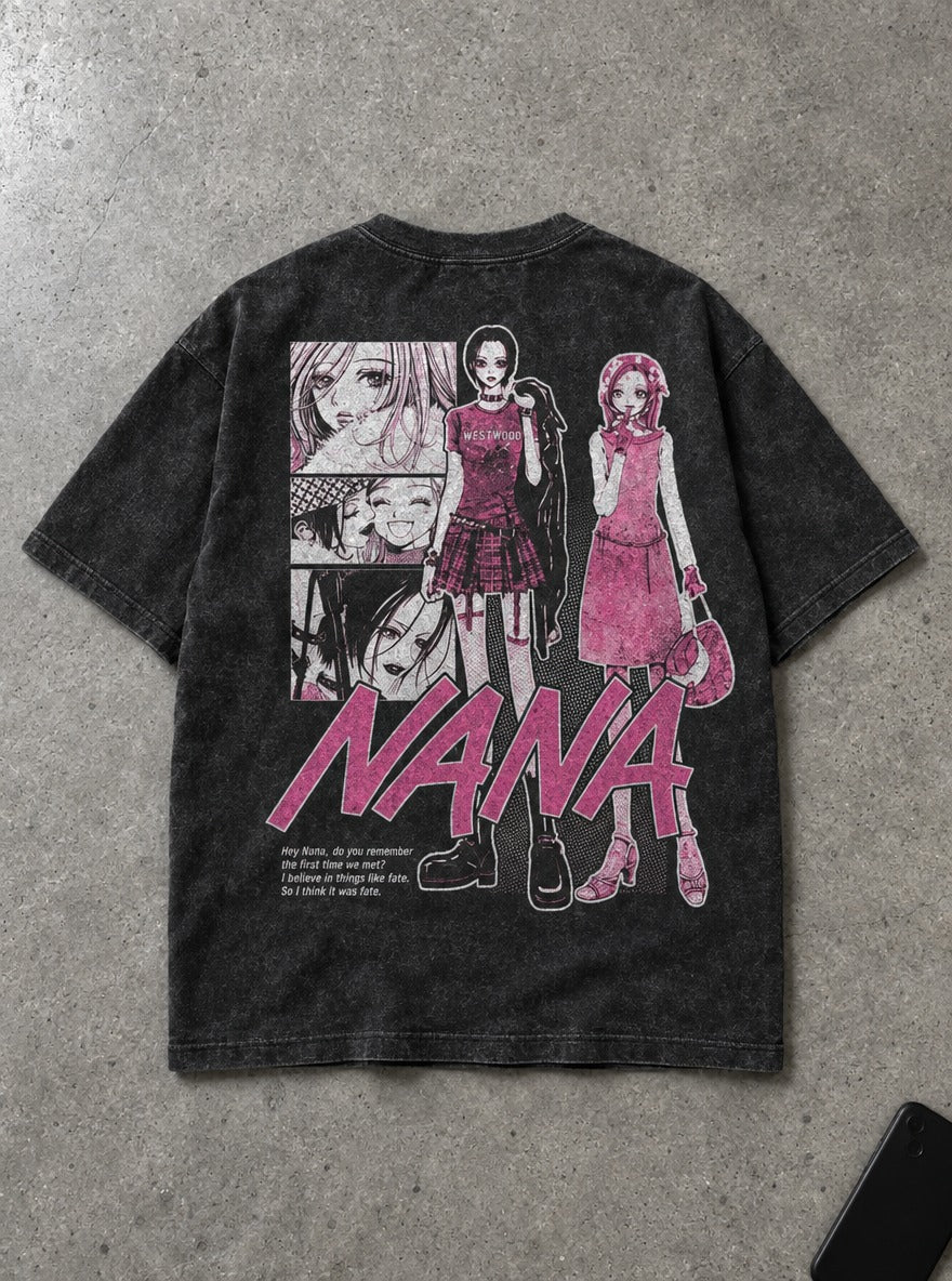 Twin Contrast – T-Shirt – flat-lay | Nana