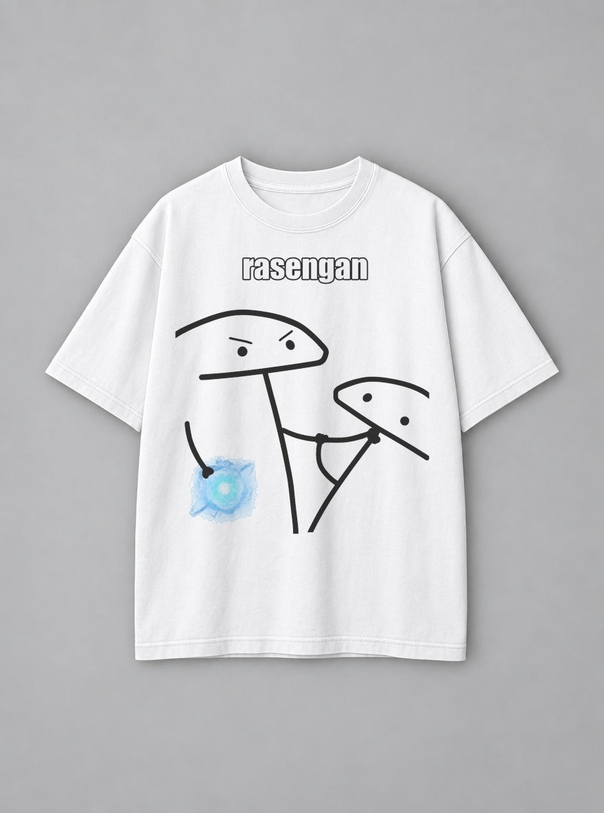 Stickman Rasengan – White Tee – mockup | Naruto