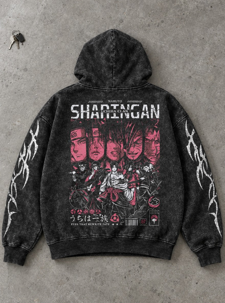 Uchiha Clan – Hoodie – flat-lay | Naruto