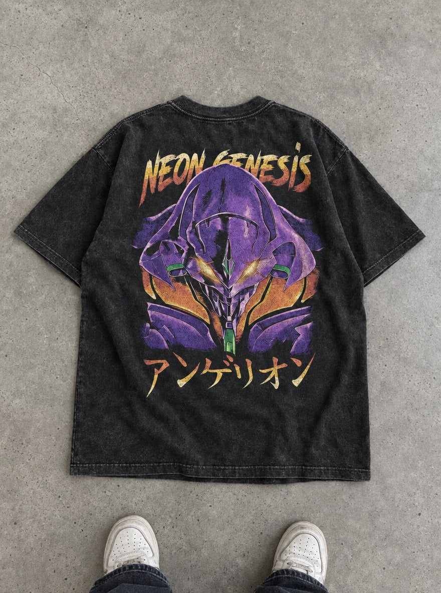 Unit-01 Glare – T-Shirt – flat-lay | Neon Genesis Evangelion