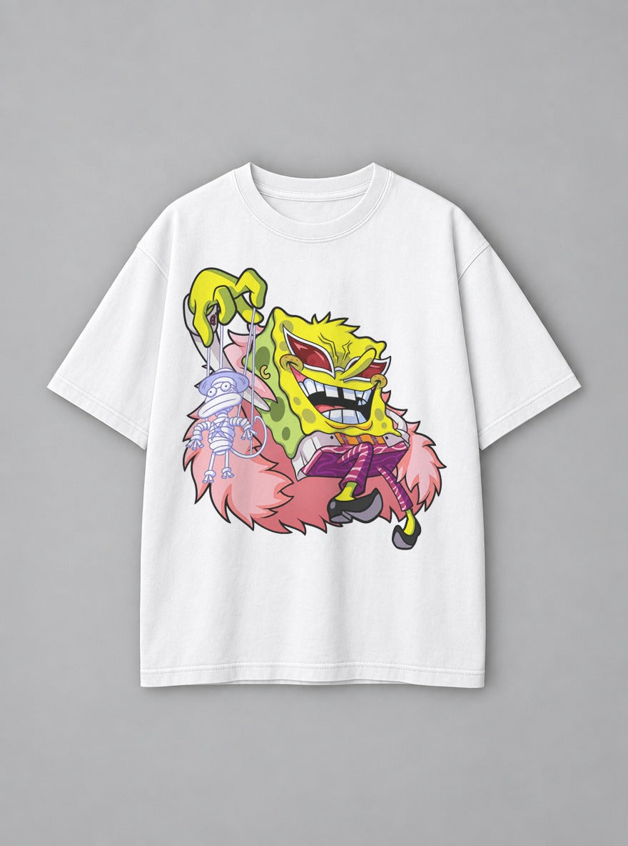 Doflamingo SquarePants – White Tee – mockup | One Piece