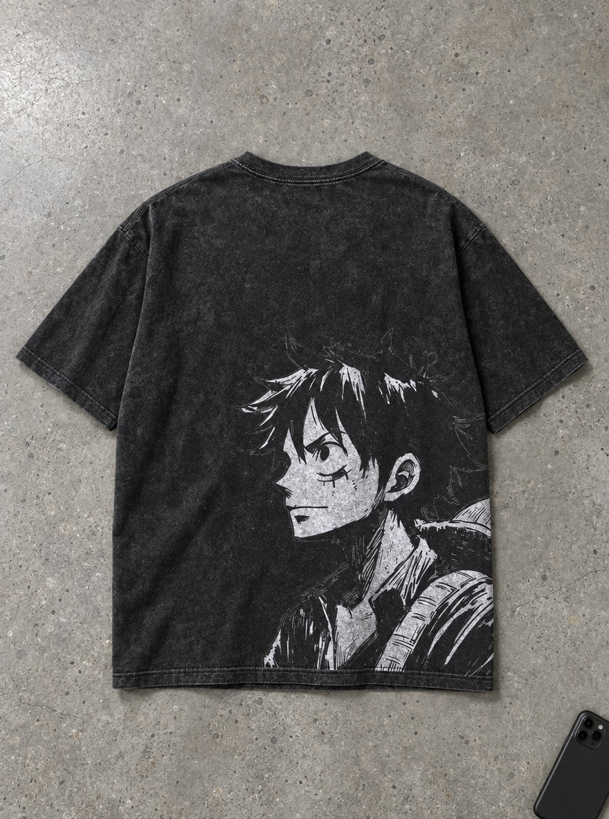 Luffy Profile – T-Shirt – flat-lay | One Piece