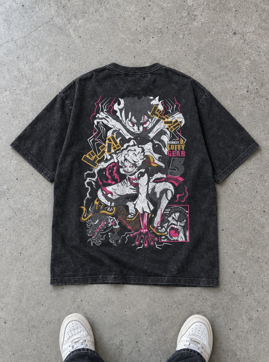 Luffy vs Kaido – T-Shirt – flat-lay | One Piece