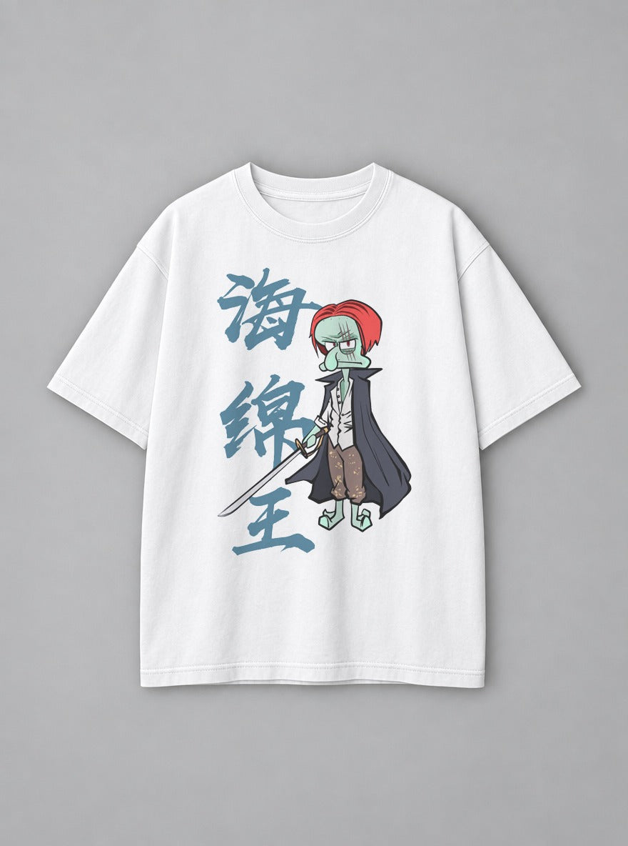 Squidward Shanks – White Tee – mockup | One Piece