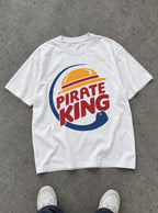 Pirate King – White Tee – flat-lay | Meme Tees