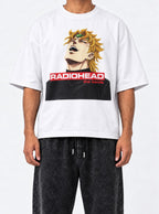 Radiohead – White Tee – model shot | Meme Tees