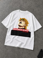 Radiohead – White Tee – flat-lay | Meme Tees