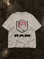 Ram – White Tee – flat-lay | Meme Tees