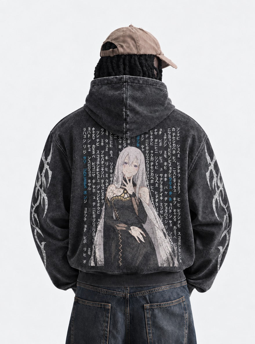Obsidian Muse – Hoodie – model shot | Re Zero