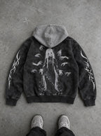Outstretched Hands – Black & Grey Hoodie – flat-lay | Re Zero