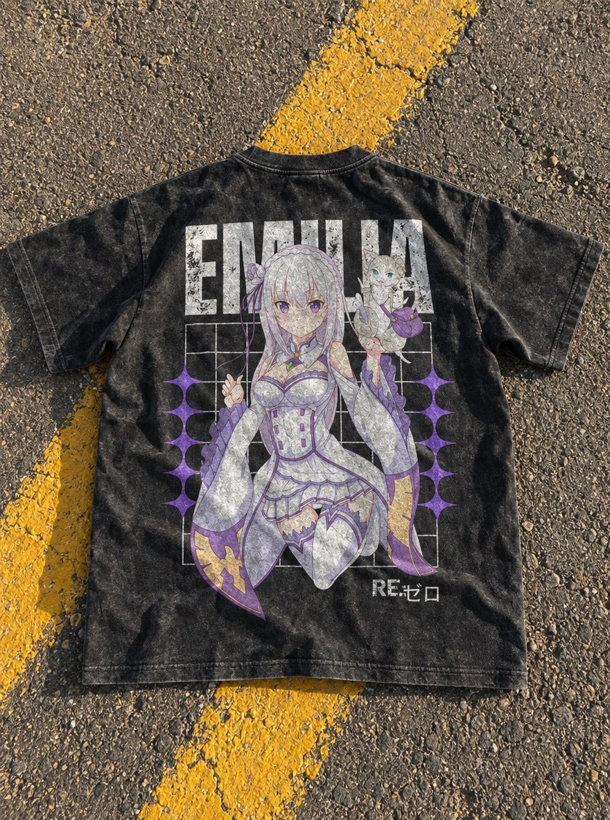 Puck Embrace – T-Shirt – flat-lay | Re Zero