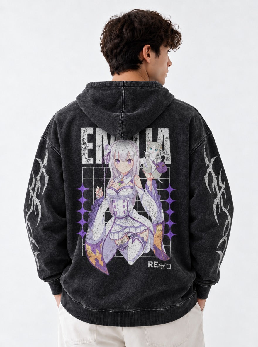 Puck Embrace – Hoodie – model shot | Re Zero